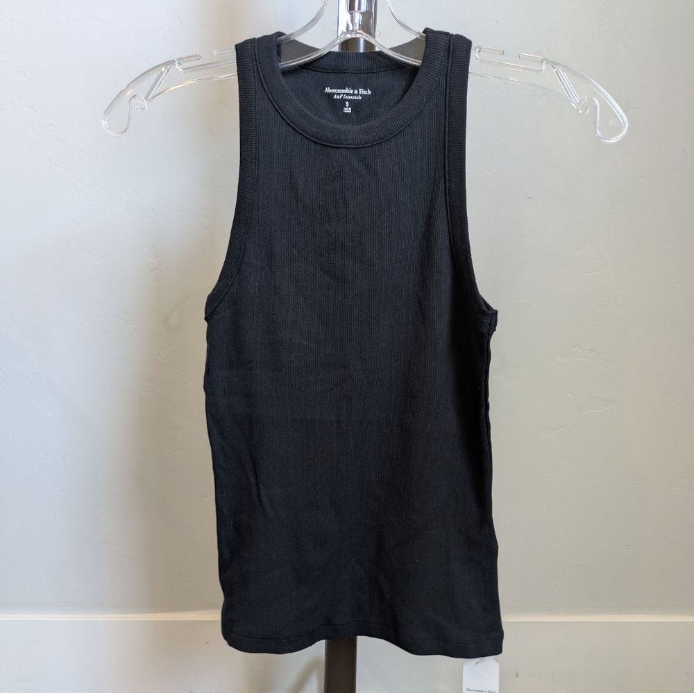 Abercrombie & Fitch Essential Tuckable High-Neck Rib Tank Sz S